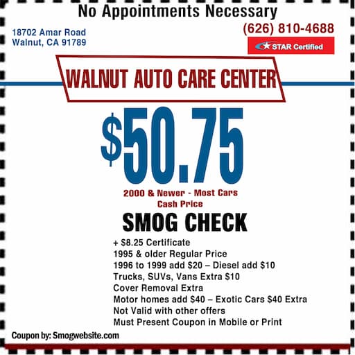 Walnut 76 Inc smog check coupon